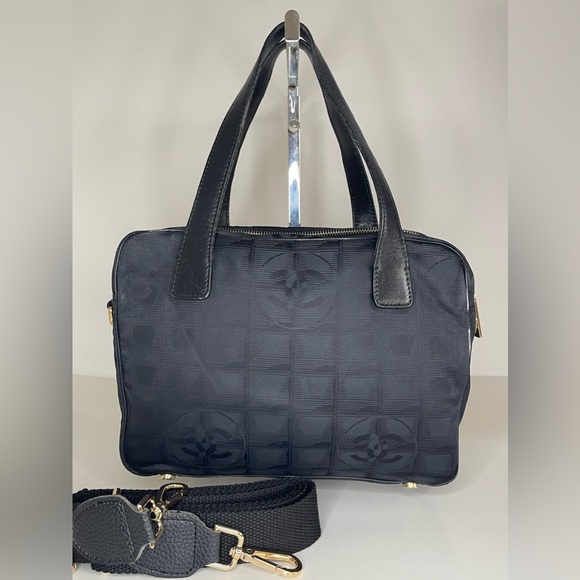CHANEL Handbags - Chanel Hand Bag New Travel Line Black Nylon